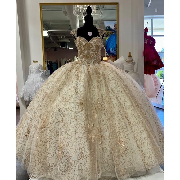 89246 Quinceanera dress by Vizacaya Crystal Beaded, Metallic Embroidery on a Tul - Picture 2 of 8